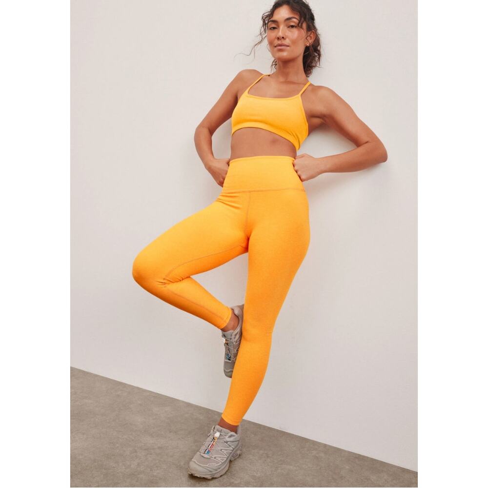 Beyond Yoga Spacedye Caught in the Midi leggings Mango Pop Heather Women's sz XL